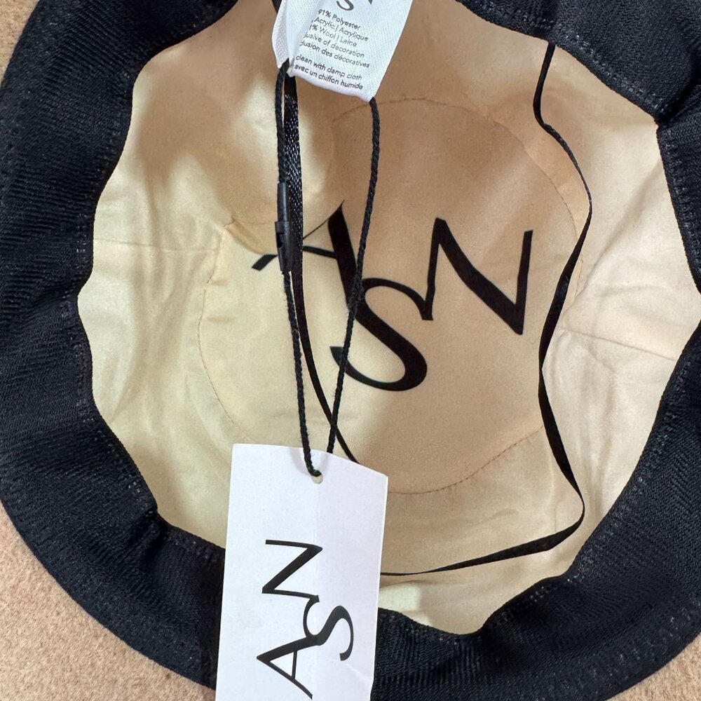 ASN Anthropologie Sun Hat Harper Tan Felt Soft Wool Blend Floppy Boho Floppy - Picture 6 of 6